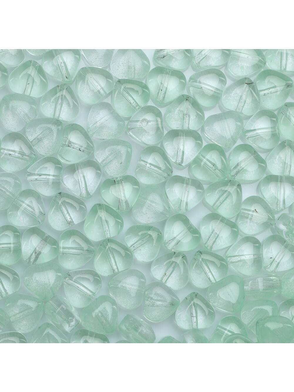 20Pcs 6x6mm Green Heart Shape Lampwork Crystal Glass Beads Loose Spacer Beads For Making Jewelry Diy Handmade Bracelets Accessories--1