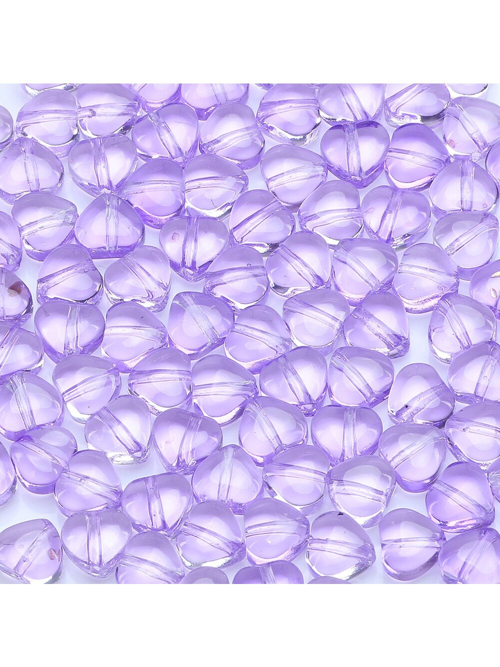 20Pcs Purple Heart Shape Lampwork Crystal Glass Beads Loose Spacer Beads For Making Jewelry Diy Handmade Bracelets Accessories 6x6mm--1