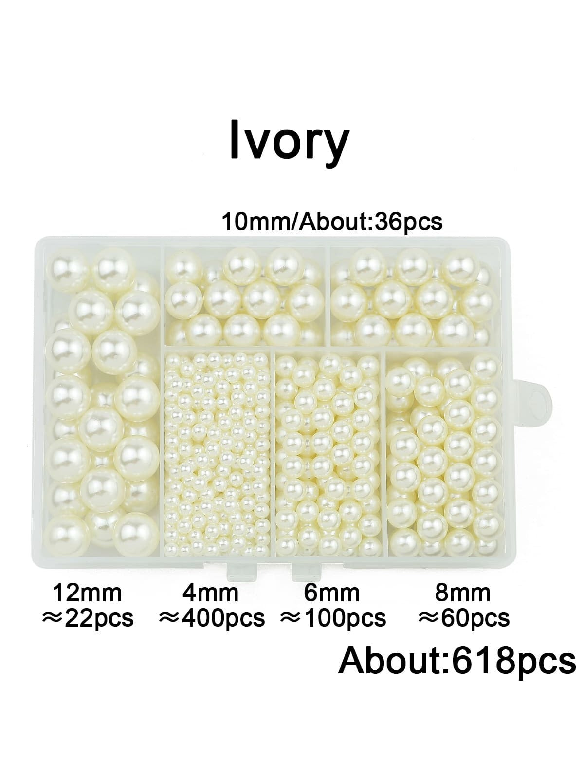 Mixed Sizes Abs Imitation Pearl Beads Without Hole For Diy Jewelry Making And Cosmetic Box Decoration--1