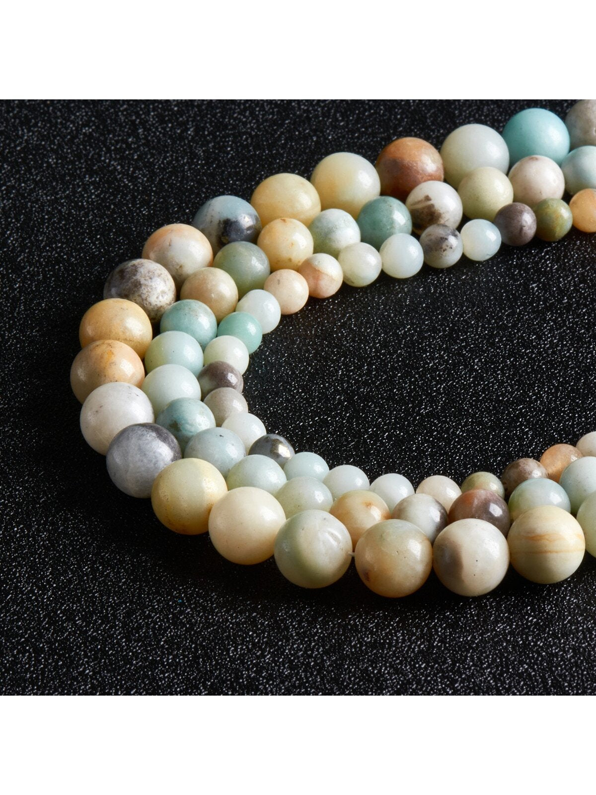 Various Natural Stone & Crystal Beads For Diy Jewelry Making, Size 6mm (60-62pcs), 8mm (45-48pcs), 10mm (35-38pcs)--1