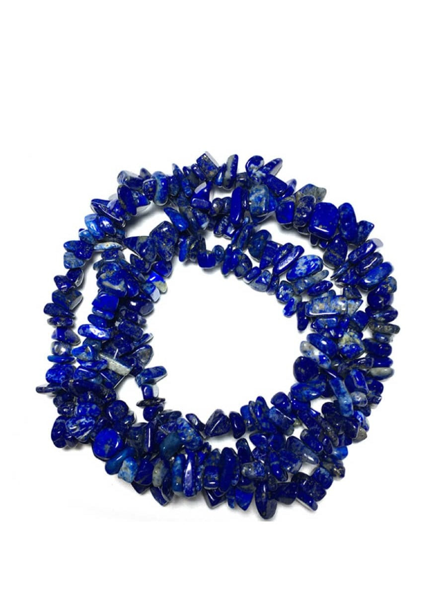 1pc Natural Crystal Chip Beads Strand, Approx. 80cm Long, For Decoration Or Making Bracelet, Necklace, Etc.-Blue and White-1