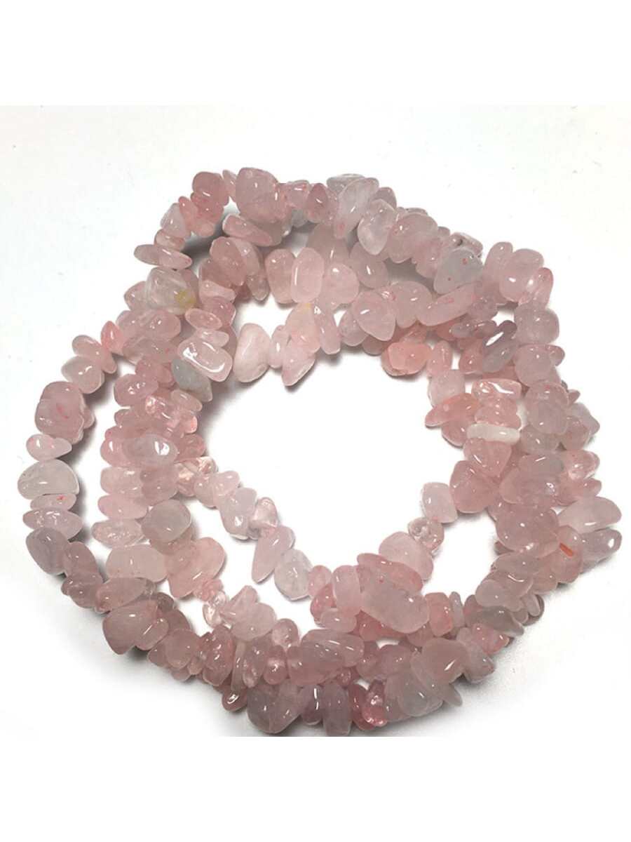 1pc Natural Crystal Chips Beaded Strand, About 80cm Length, Suitable For Decoration Or Diy As Bracelet/necklace-Pink-1