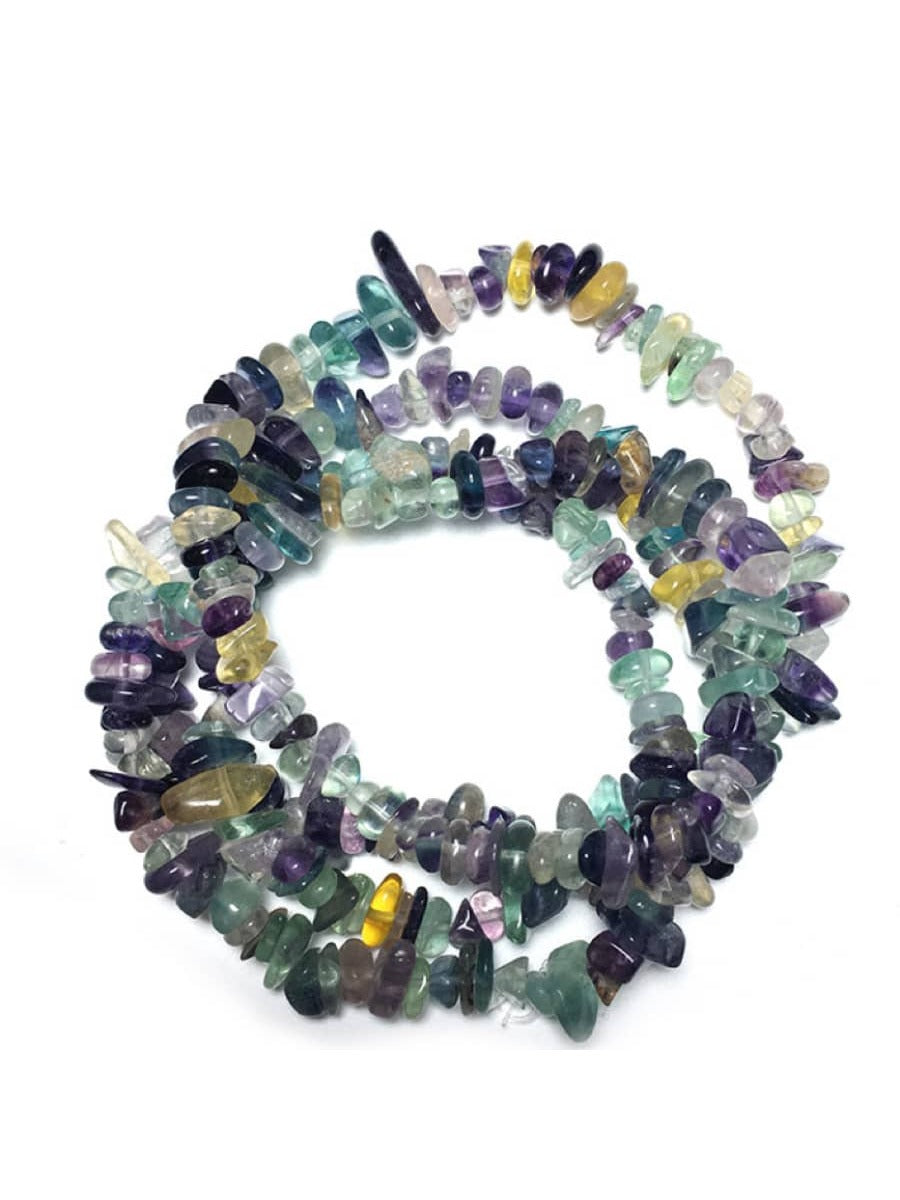 1pc Approximately 80cm Natural Crystal Chips Beaded Chain For Decoration Or Making Bracelets And Necklaces-Multicolor-1