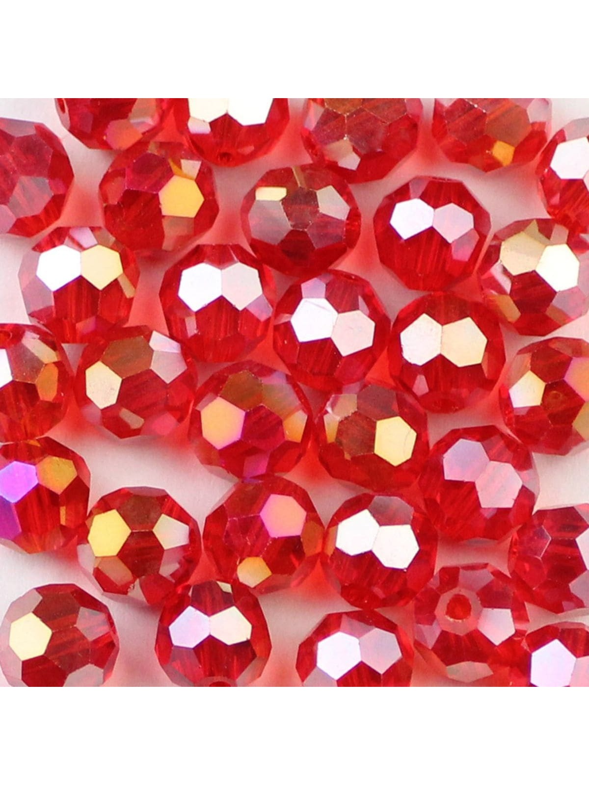 30pcs 8mm Round Ab Color Cut Crystal Glass Beads With Earth Ball And Football Design, Diy Jewelry Making Material For Bracelet, Necklace, Accessories--1