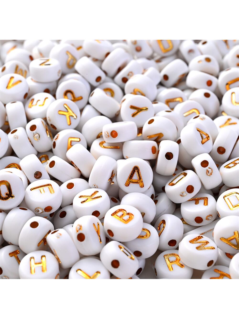 100pcs/set 4×7mm Letter Beads Alphabet Beads Glow in the Dark and for Jewelry Making Bracelets Necklaces Key Chains-Multicolor-1