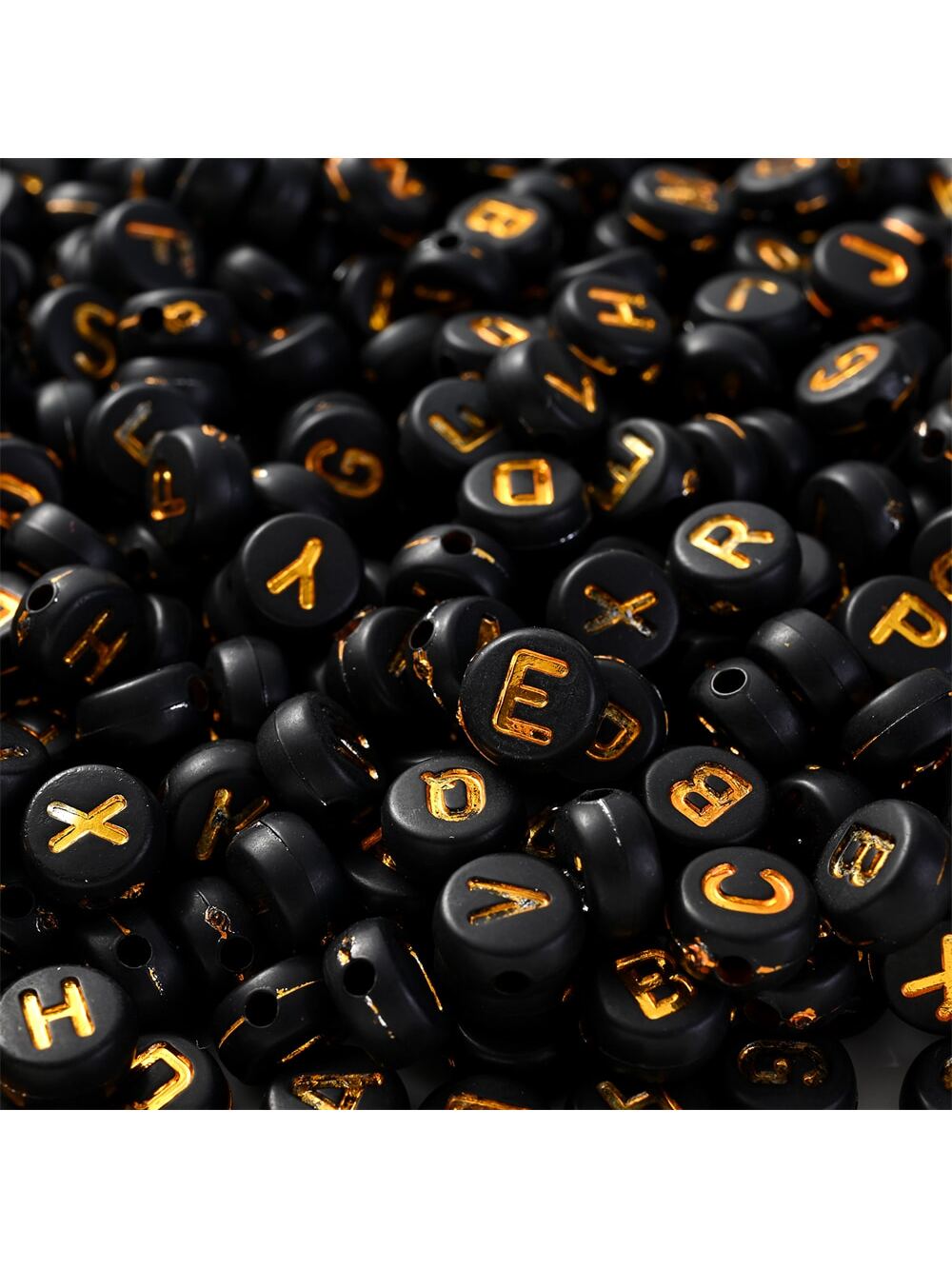 100pcs/set 4×7mm Letter Beads Alphabet Beads Glow in the Dark and for Jewelry Making Bracelets Necklaces Key Chains-Multicolor-1