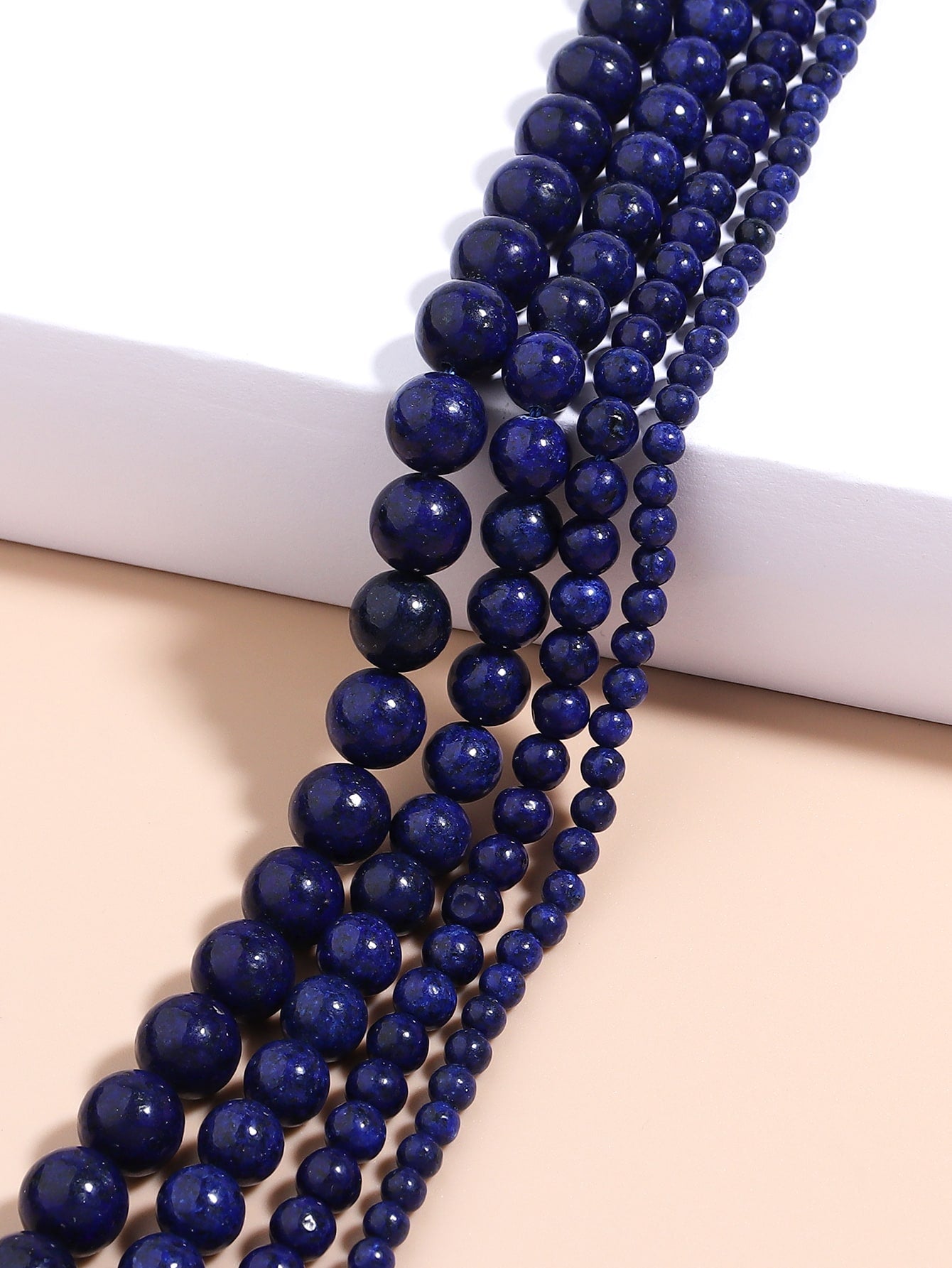 Lapis Lazuli Round Loose Stone Beads For Jewelry Making DIY Bracelet Earrings Accessories 4 6 8 10mm-Royal Blue-1