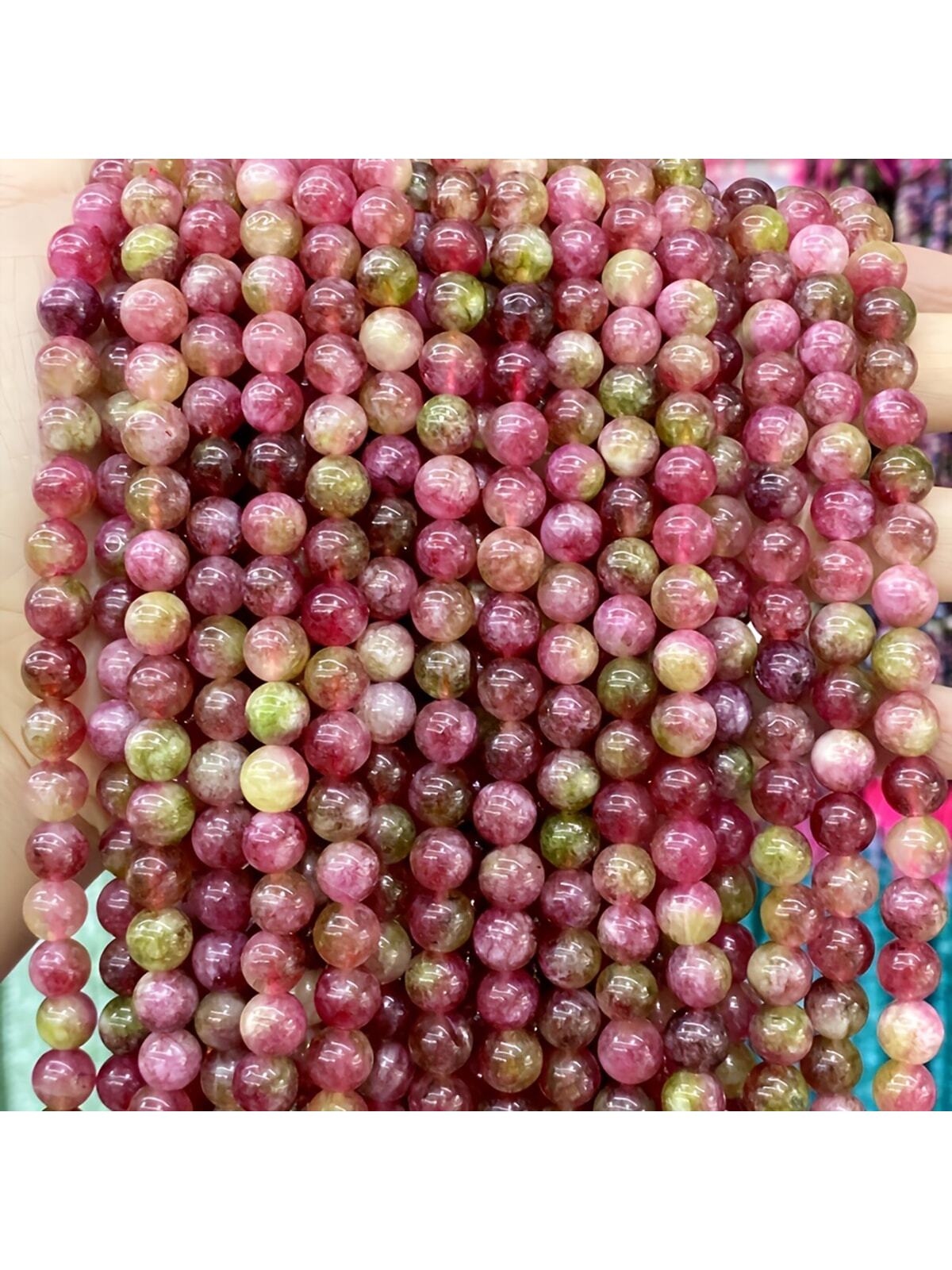 Optimize Watermelon Crystal Beads Round Loose diy Beads For Jewelry Making DIY Necklaces Bracelet Accessories 6 8 10mm-Multicolor-1