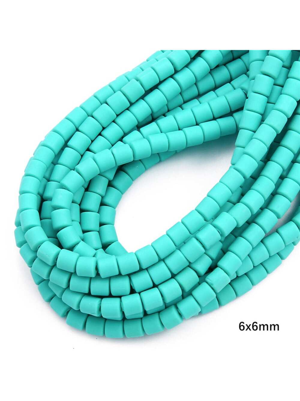 10Strands Clay Beads Barrel spacing bead Flat Round Spacer Beads 6mm Heishi Vinyl Beads for Making Bracelet Necklace Earring Accessories DIY Jewelry Making Craft--1