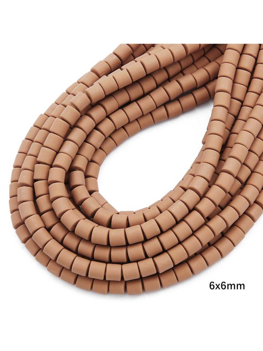 10Strands Clay Beads Barrel spacing bead Flat Round Spacer Beads 6mm Heishi Vinyl Beads for Making Bracelet Necklace Earring Accessories DIY Jewelry Making Craft--1