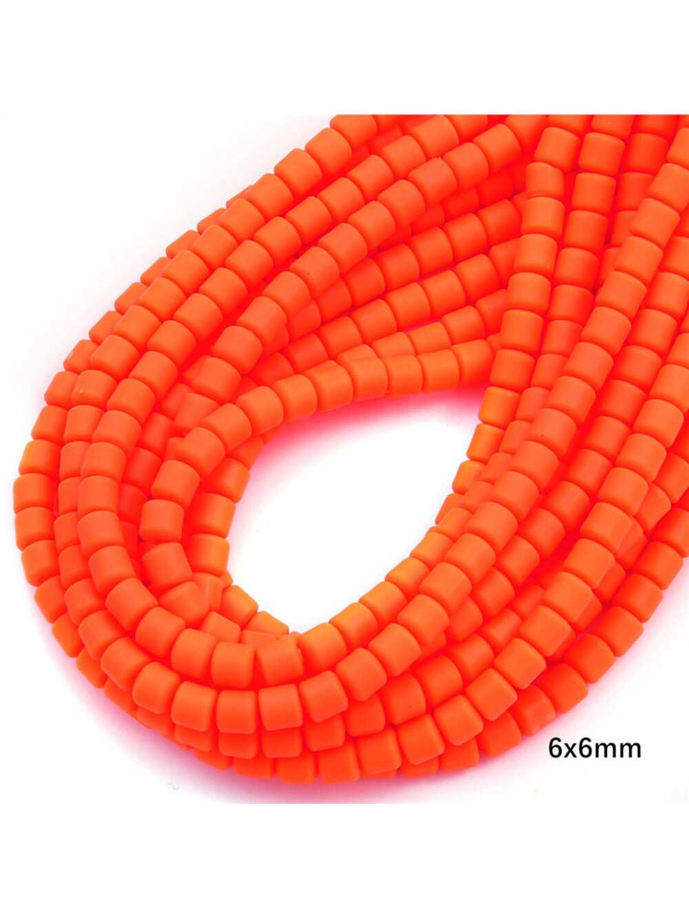 10Strands Clay Beads Barrel spacing bead Flat Round Spacer Beads 6mm Heishi Vinyl Beads for Making Bracelet Necklace Earring Accessories DIY Jewelry Making Craft--1