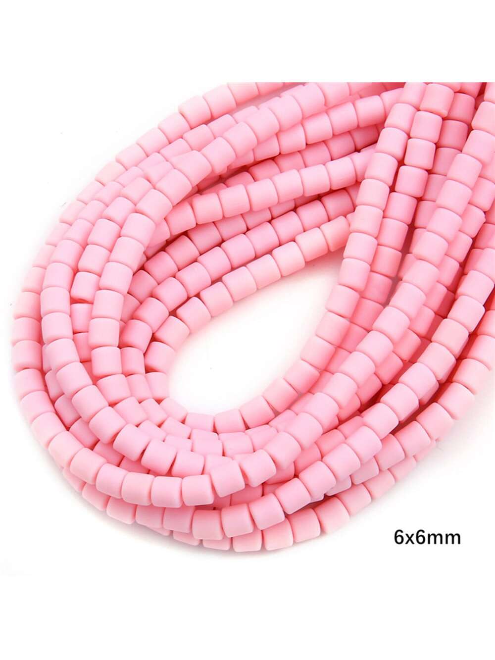 10Strands Clay Beads Barrel spacing bead Flat Round Spacer Beads 6mm Heishi Vinyl Beads for Making Bracelet Necklace Earring Accessories DIY Jewelry Making Craft--1