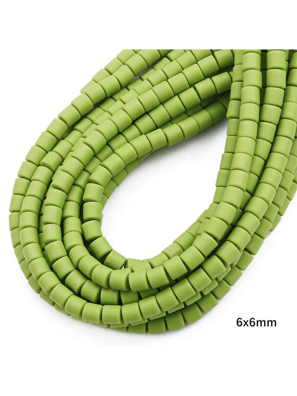 10Strands Clay Beads Barrel spacing bead Flat Round Spacer Beads 6mm Heishi Vinyl Beads for Making Bracelet Necklace Earring Accessories DIY Jewelry Making Craft--1