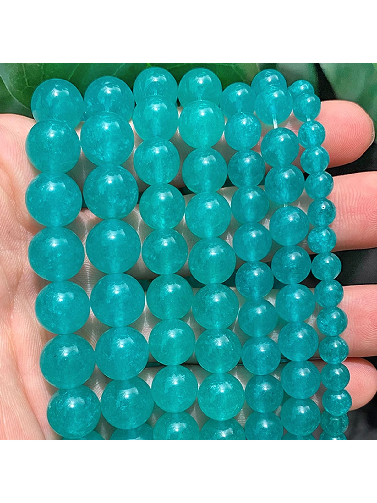 1 piece of 6-10mm chalcedony loose beads in various colors for DIY jewelry accessories, which can be used as bracelets and necklaces--1