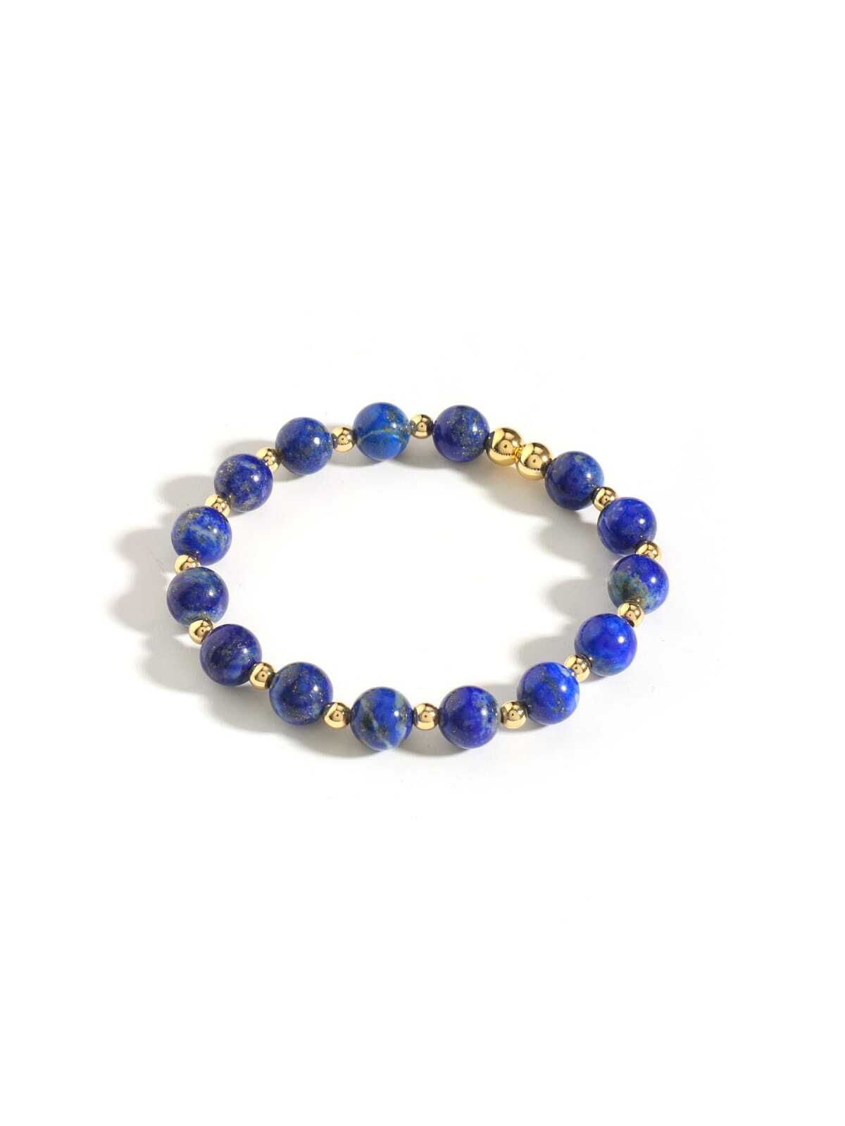 Multicolor Natural Gemstone Beaded Bracelet For Women Diy Beaded Jewelry In Stock-Royal Blue-1