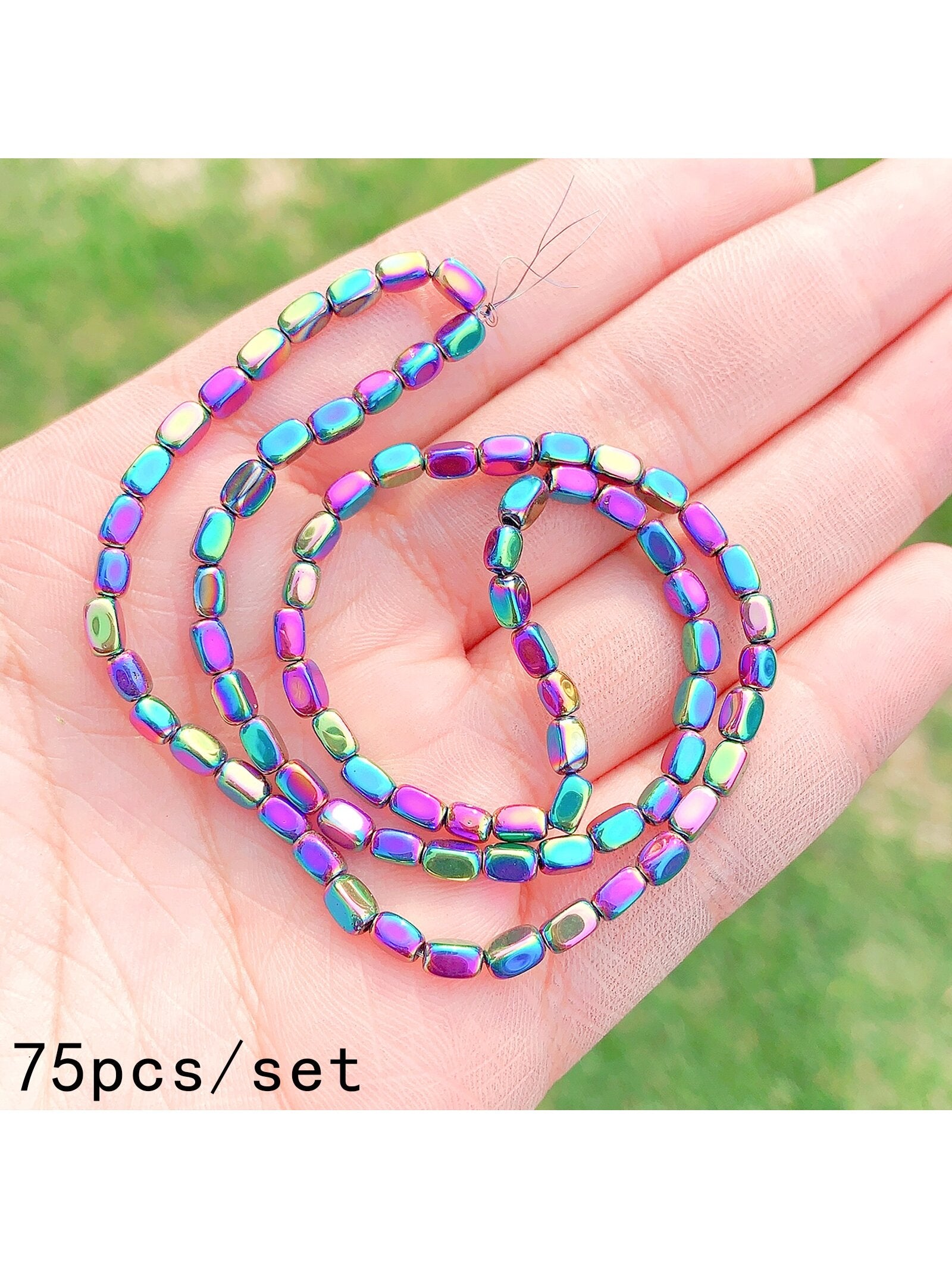 Multicolor Crazy Lace Agate Natural Stone Loose Beads With Handcraft Spacer Beads, Suitable For Women Diy Bracelet And Necklace Jewelry Making--1