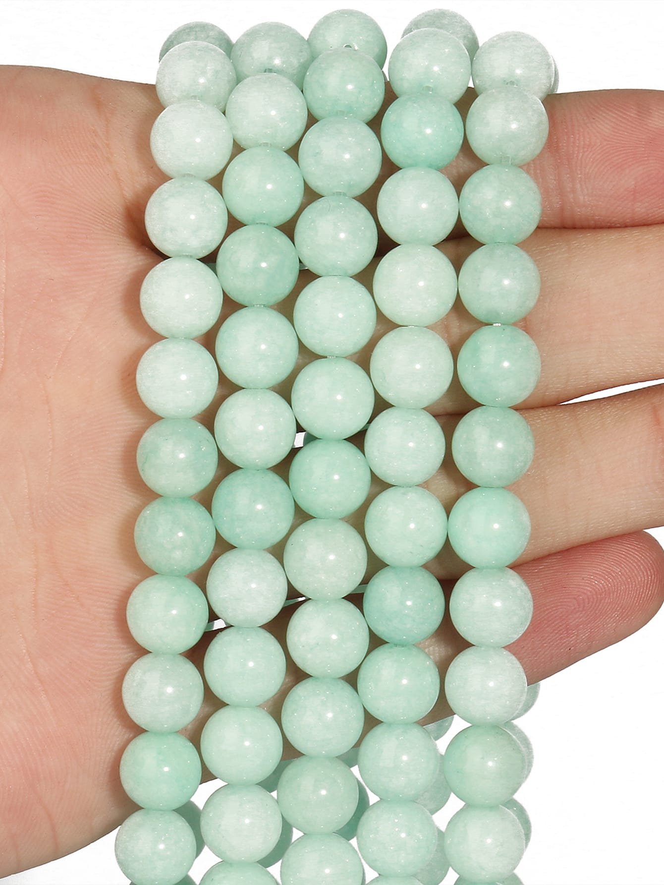 Natural Stone Beads Amazonite Beads For Jewelry Making DIY Bracelet Necklace-Apricot-1