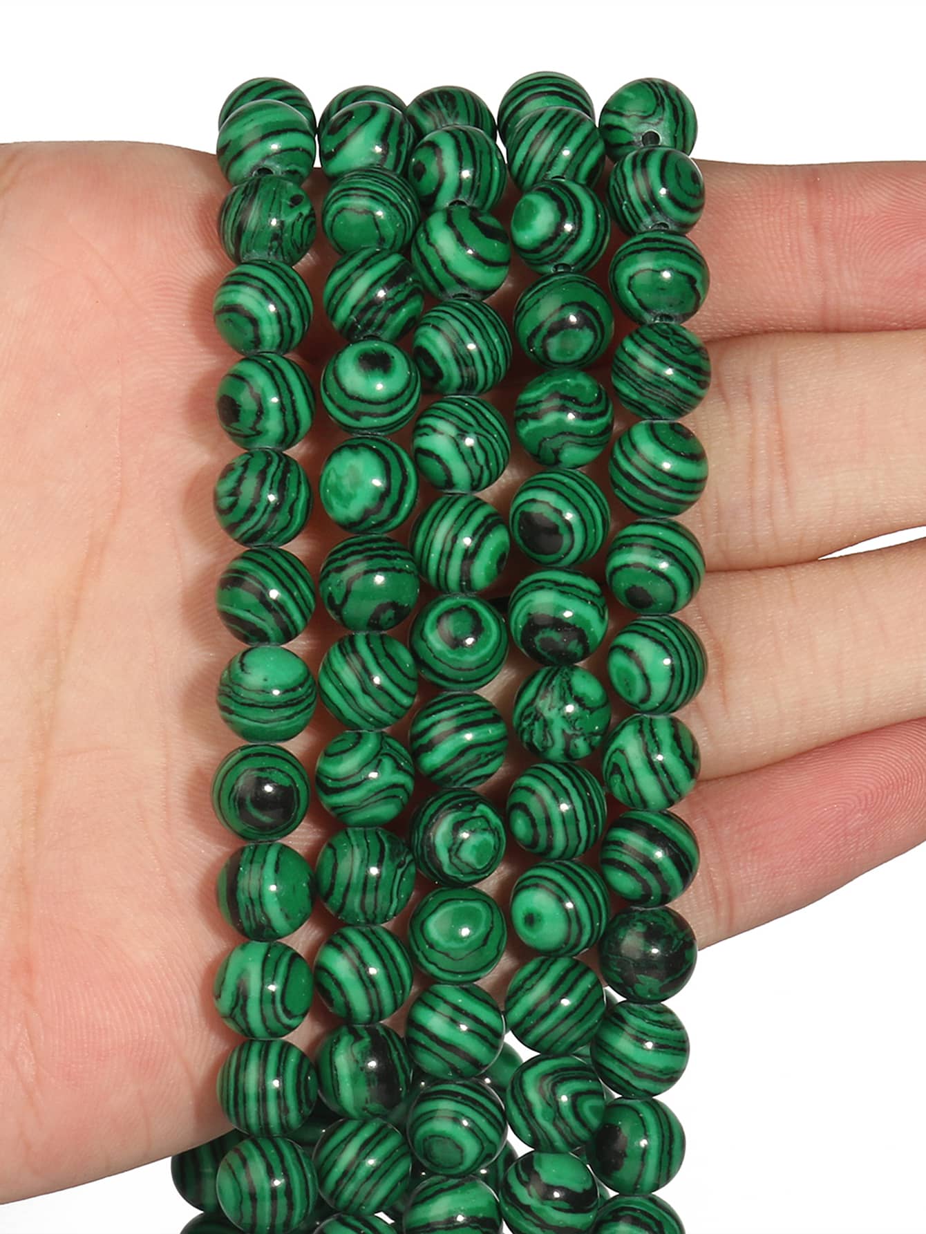 Natural Stone Beads Green Malachite Beads For Jewelry Making DIY Bracelet Necklace-Apricot-1