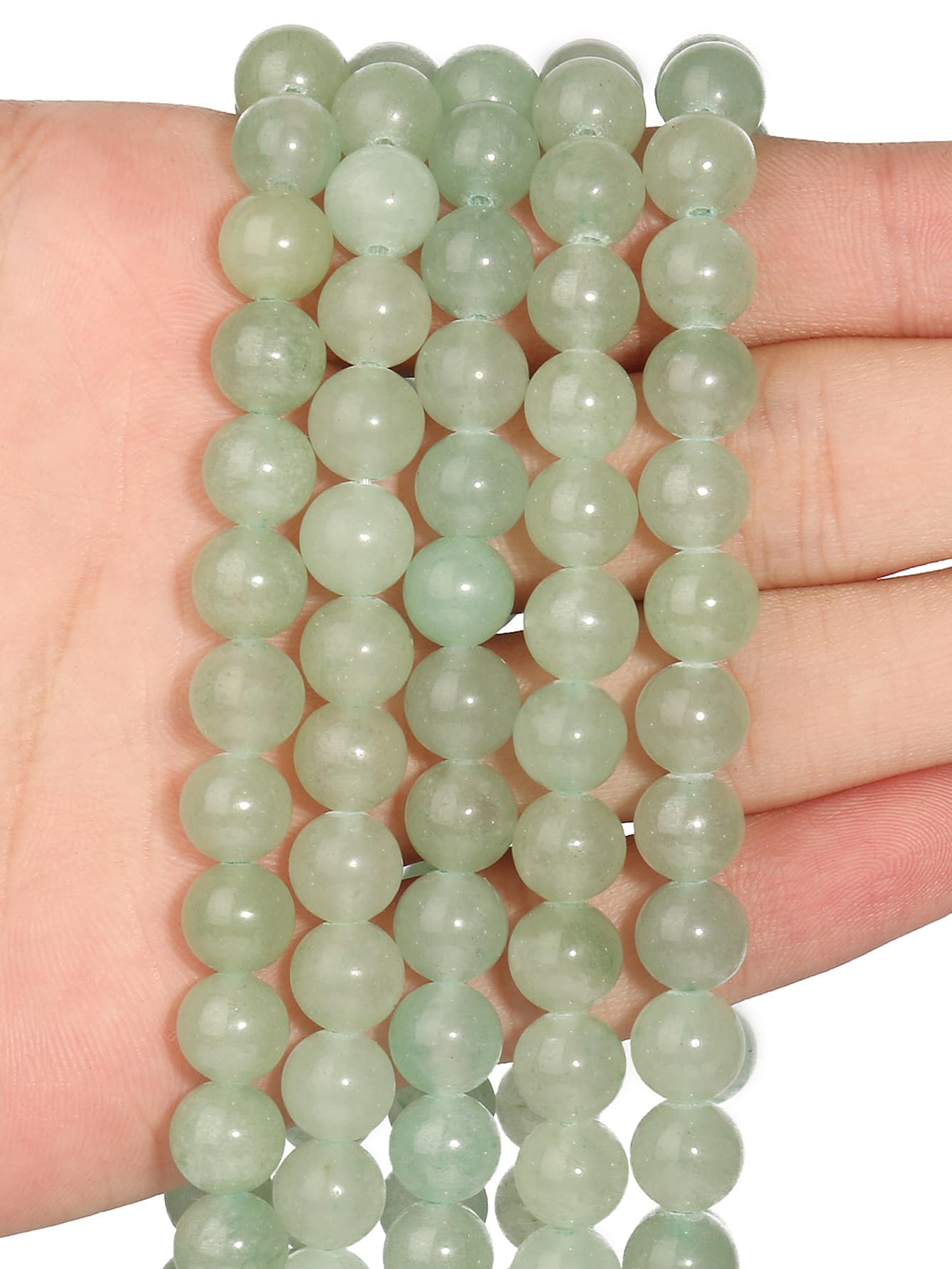 Natural Stone Beads Green Aventurine Beads For Jewelry Making DIY Bracelet Necklace-Apricot-1