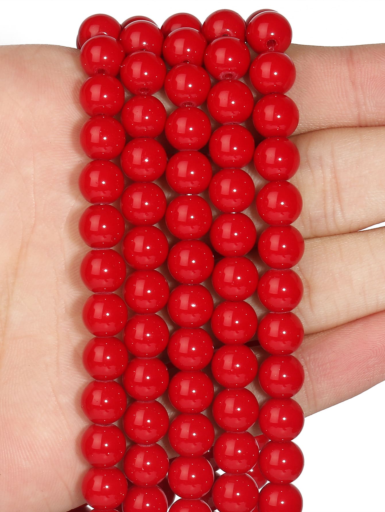 Natural Stone Beads Imitation Red Coral Beads For Jewelry Making DIY Bracelet Necklace-Apricot-1