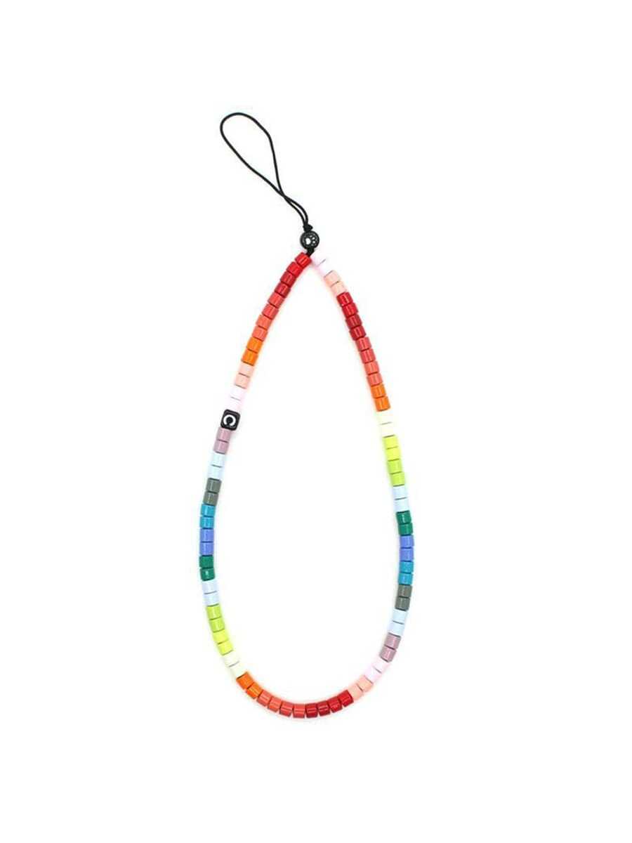 Rainbow Anti-lost Phone Charm With Enamel Beads For Diy Phone Strap--1