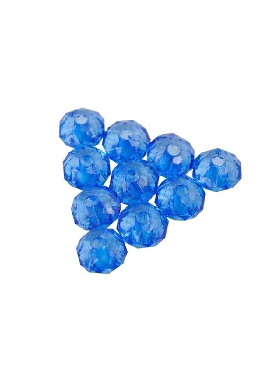 50Pcs 8mm Candy Color Rhinestone Beads DIY For Jewelry Making Necklace Bracelet Pendant-Blue-1