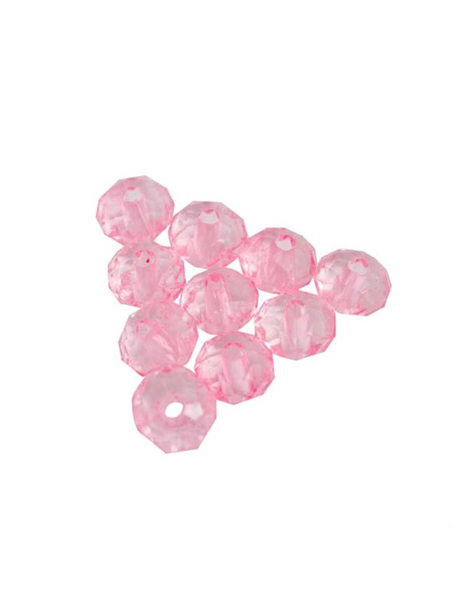 50Pcs 8mm Candy Color Diamond Beads DIY For Jewelry Making Necklace Bracelet Pendant-Pink-1