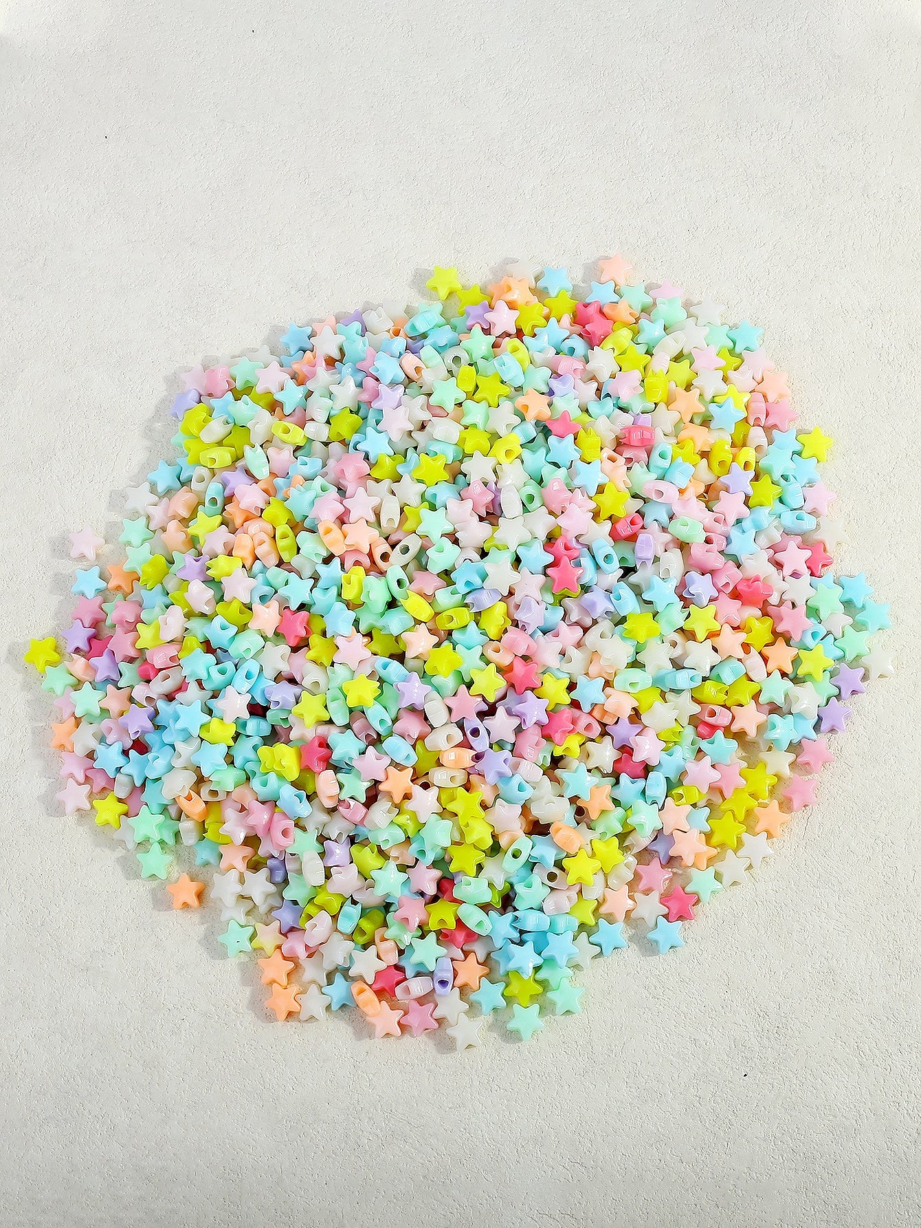 100-500pcs/batch Acrylic Star Shaped Beads For Jewelry Making, Craft, Bracelet, Earrings, Necklace-Multicolor-1