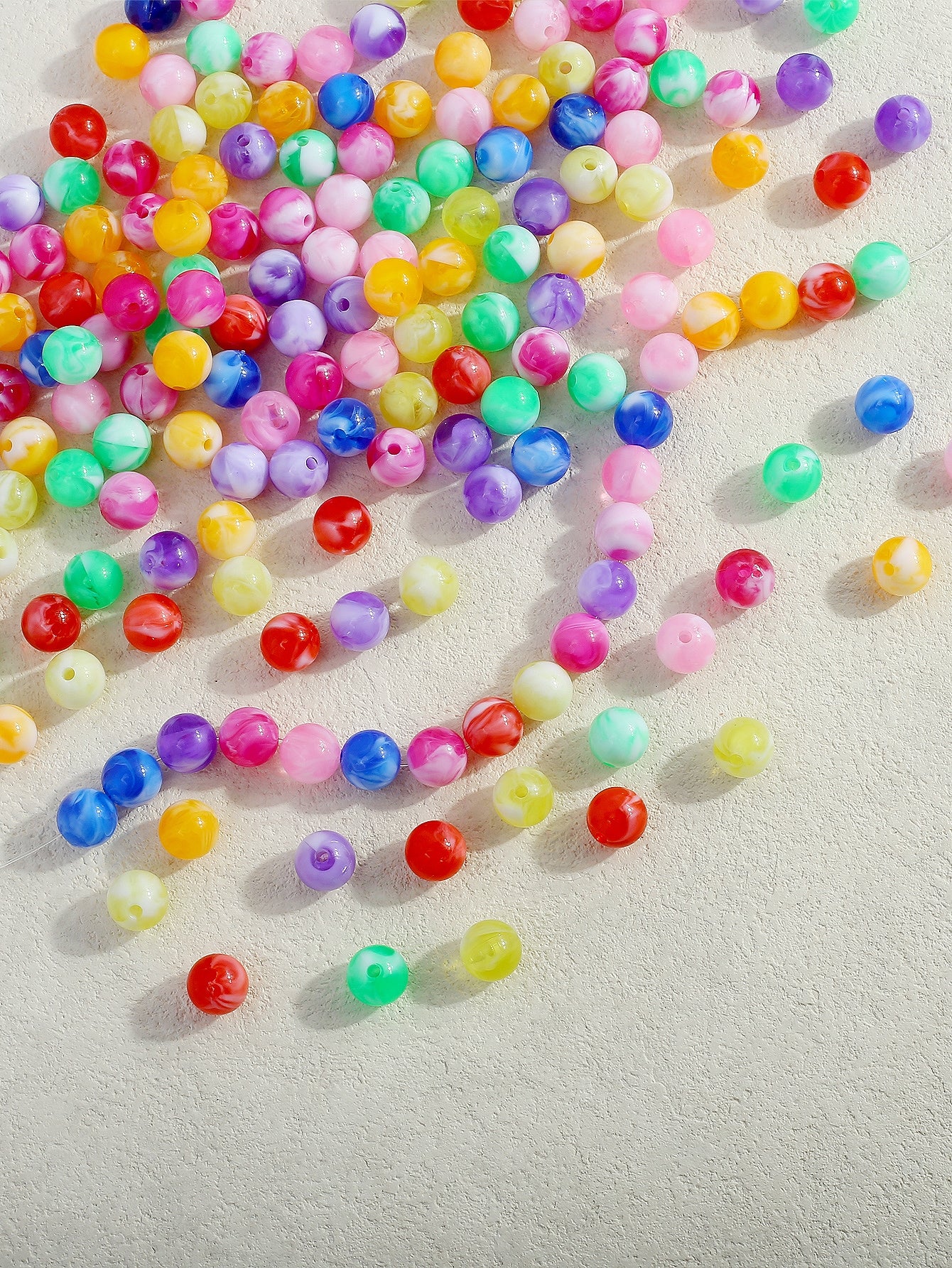 100-200pcs/batch Acrylic Cloud-shaped Beads For Diy Of Bracelets, Earrings, Necklaces & Other Jewelry Crafts-Multicolor-1