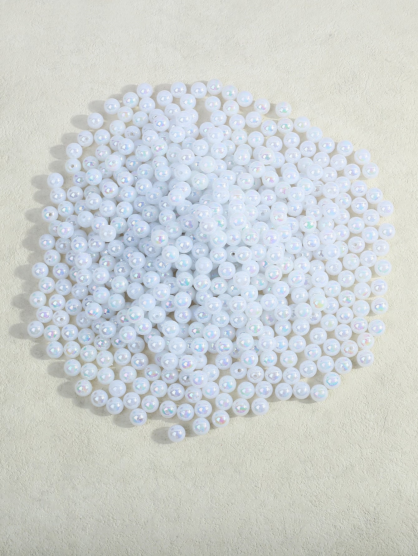 100-200pcs/batch Acrylic Star Shaped Beads For Jewelry Making (bracelet, Earrings, Necklace, Etc.)-White-1