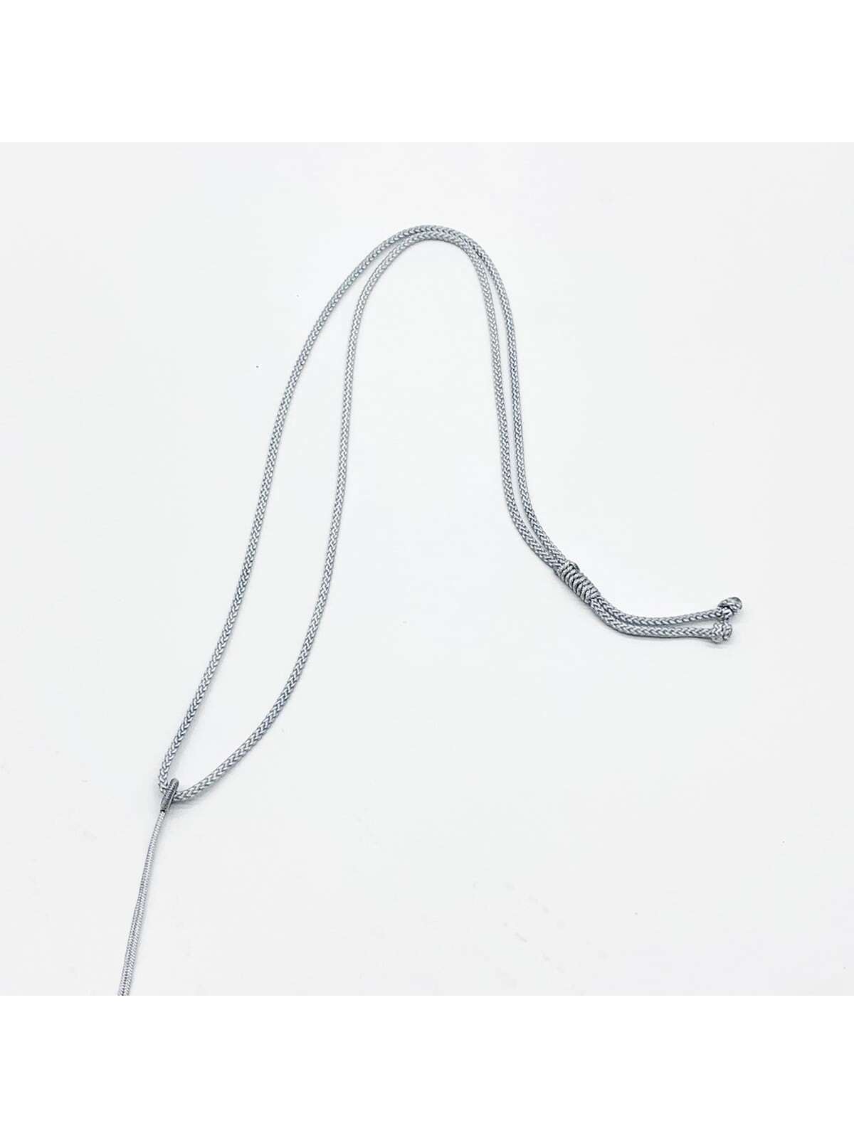 1.8mm Man-made Fibre Necklace Cord For Jade Pendant And Jewelry Making-Light Grey-1