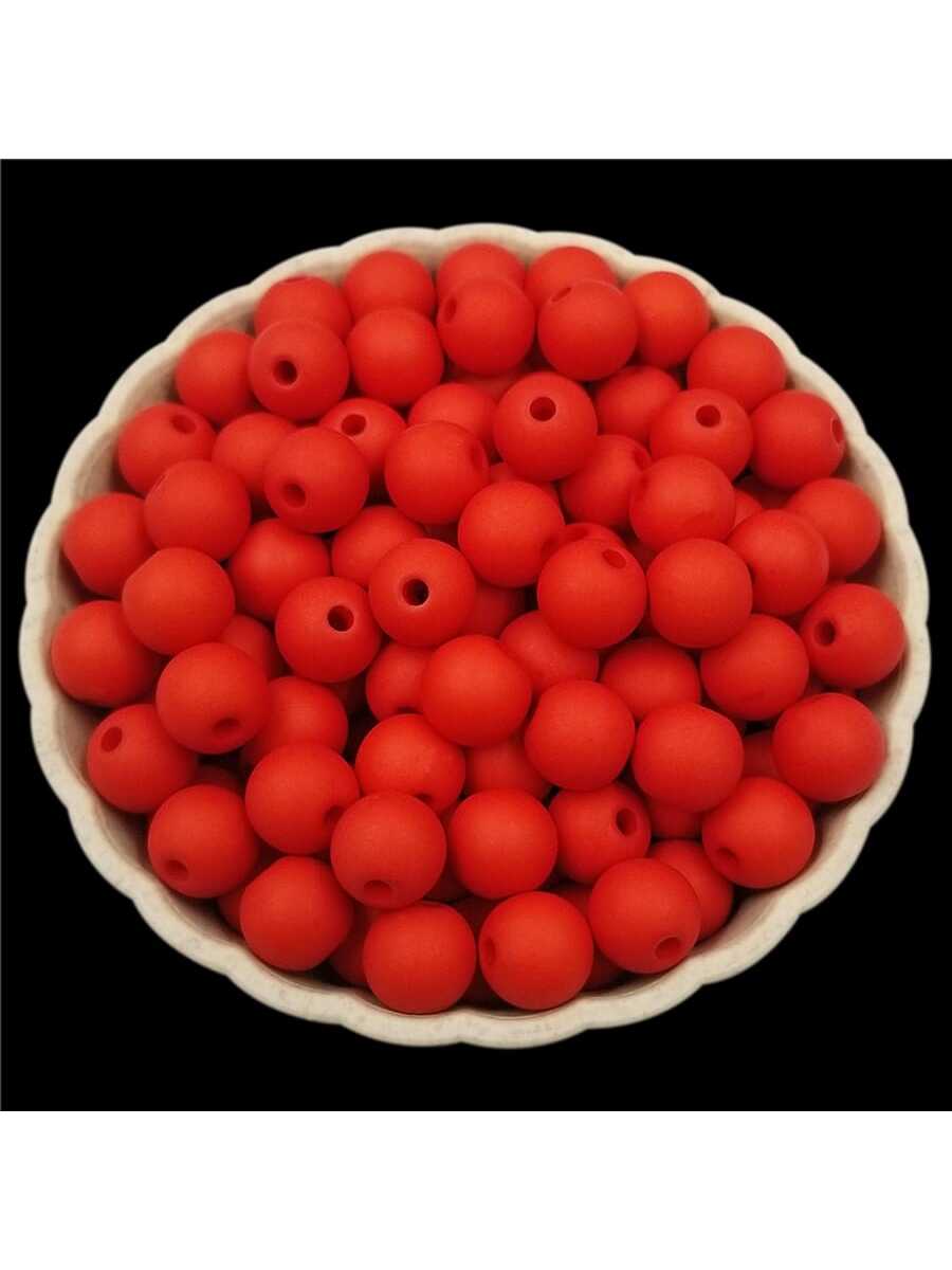 40Pcs 8mm Solid Color Acrylic Beads DIY Findings Jewelry Making Bracelet Necklace Charms Pendant--1