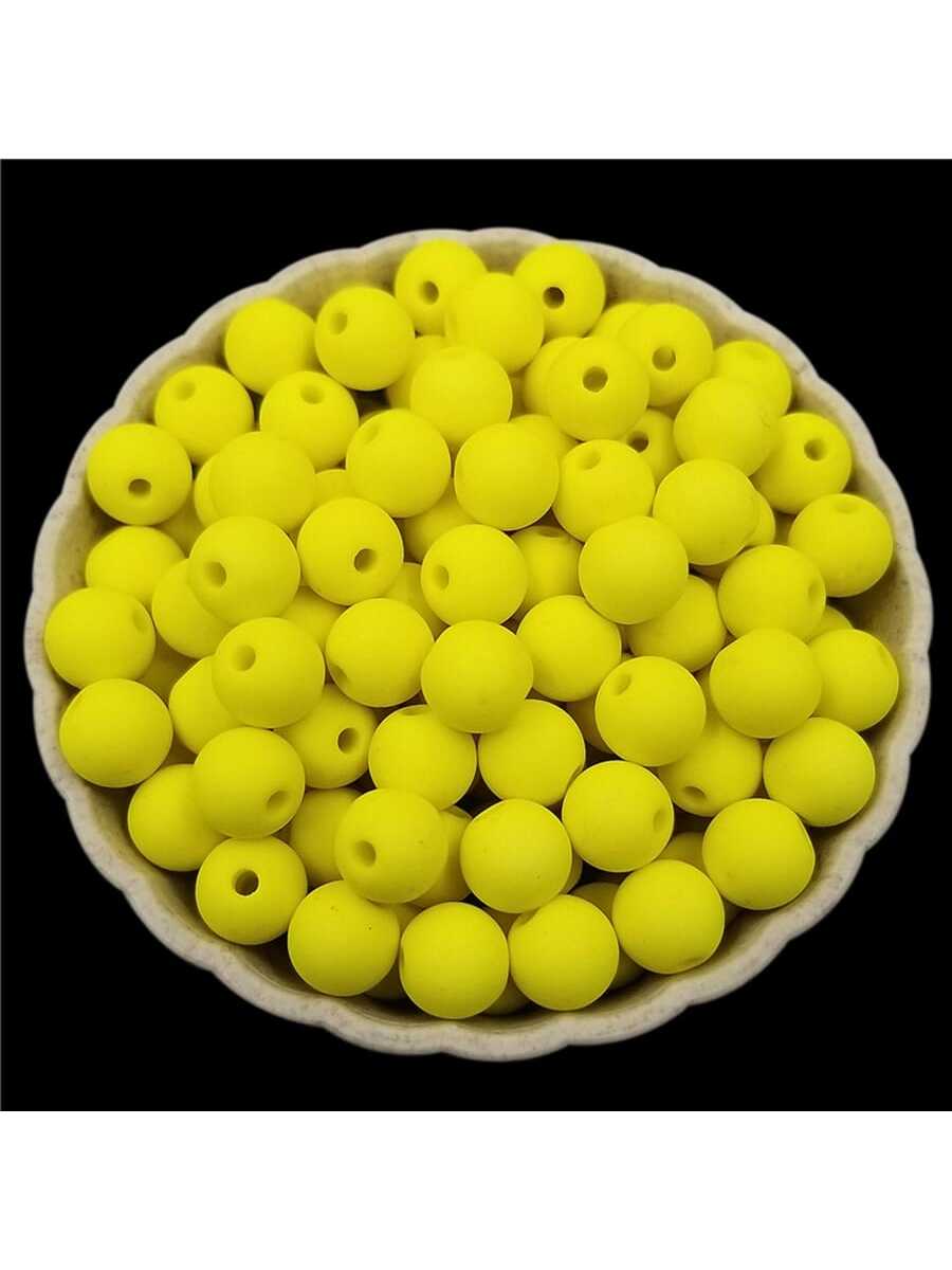 40Pcs 8mm Solid Color Acrylic Beads DIY Findings Jewelry Making Bracelet Necklace Charms Pendant--1