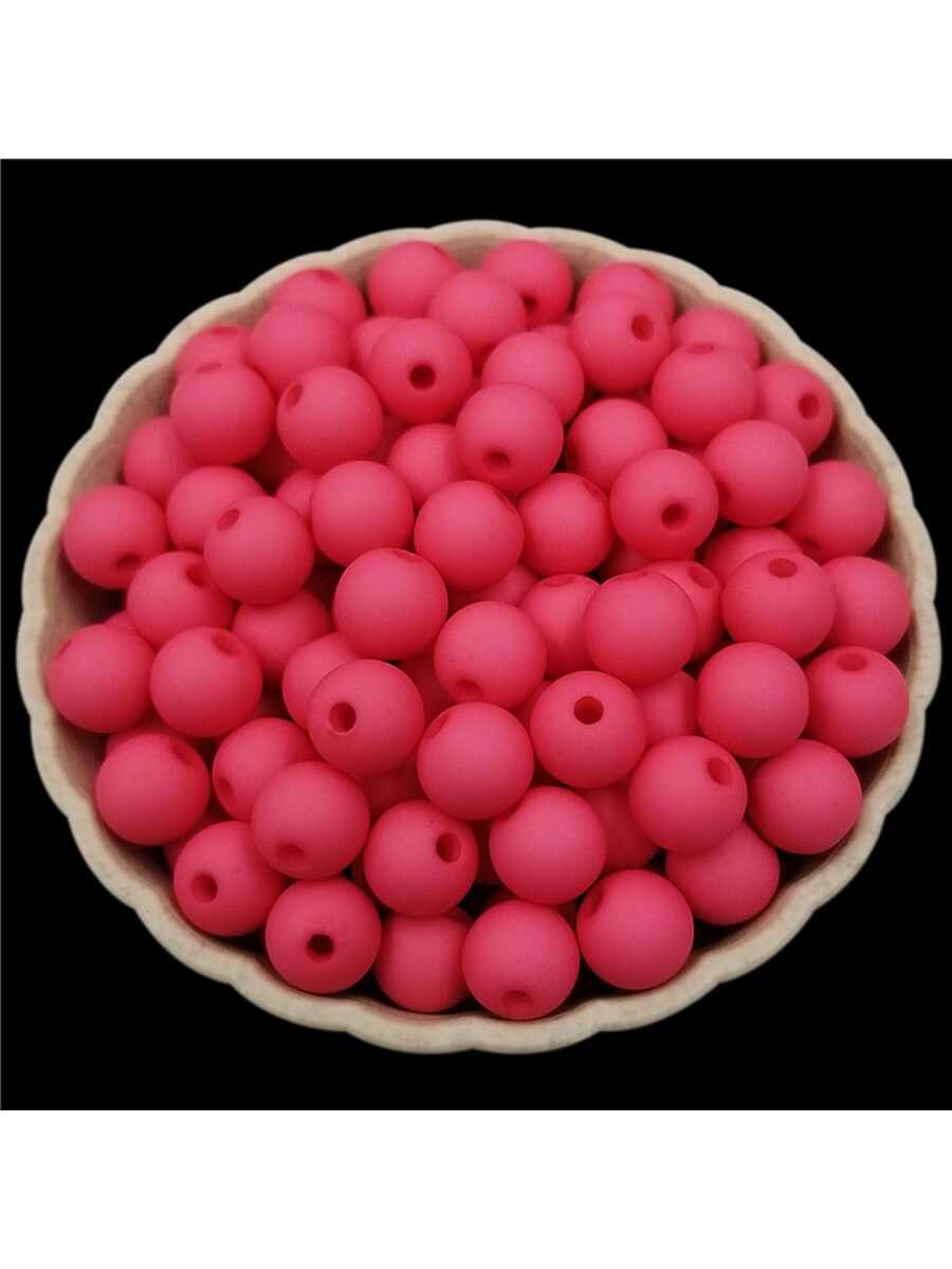 40Pcs 8mm Solid Color Acrylic Beads DIY Findings Jewelry Making Bracelet Necklace Charms Pendant--1