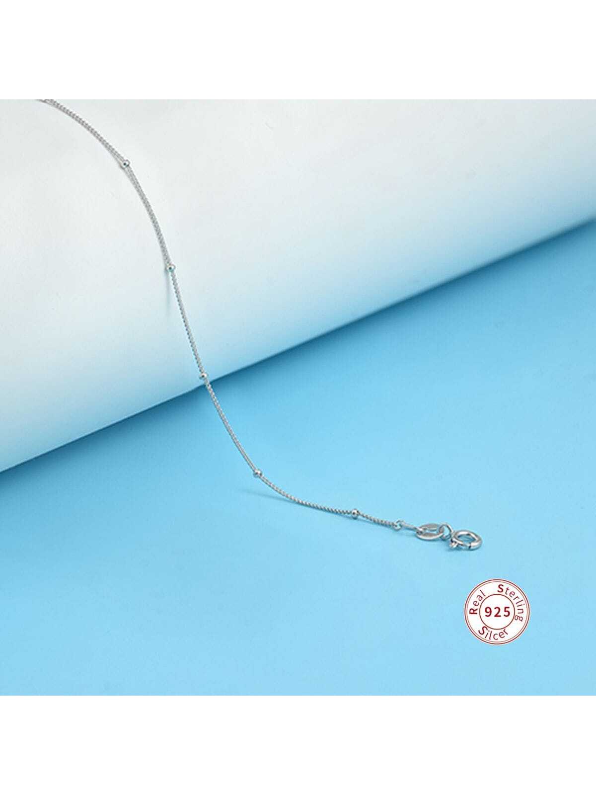 S925 Sterling Silver Chain Necklace Suitable For Daily Wear--1