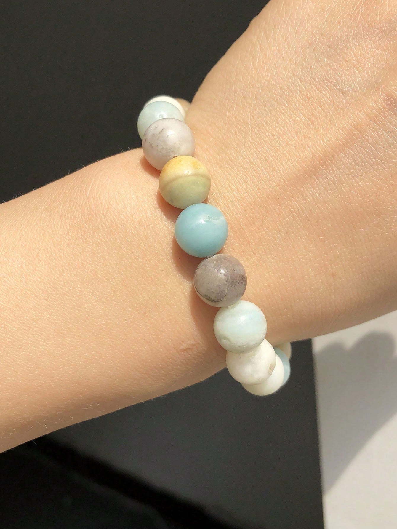 Natural Colorful Amazonite Round Loose Stone Beads For Jewelry Making Pick Size 4/6/8/10/12 mm DIY Bracelets Necklace-Multicolor-1