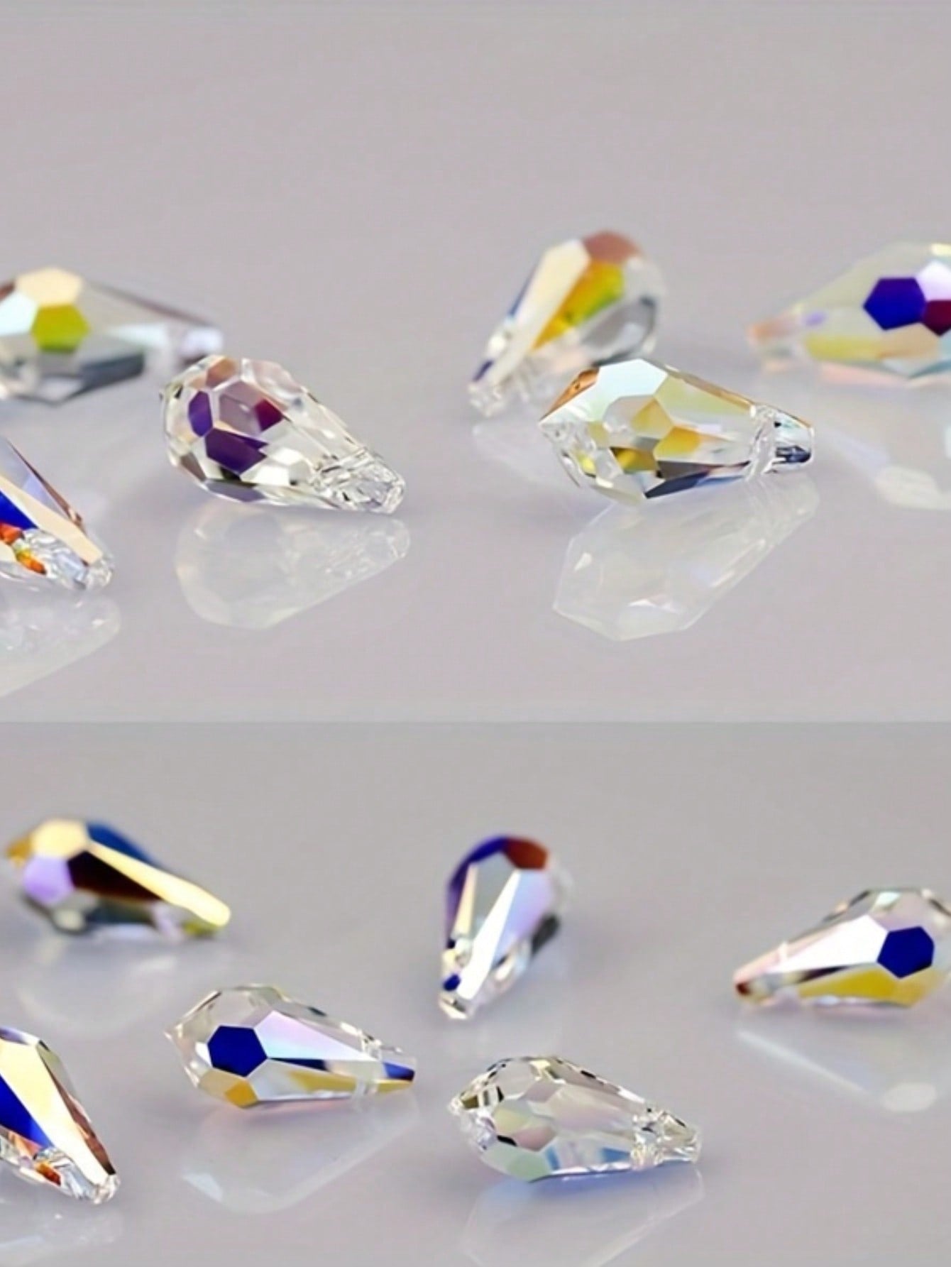 5.5mm Aurora Artificial Crystal Glass Beads With Horizontal Hole, Diy Necklace, Clothes & Hair Accessories--1