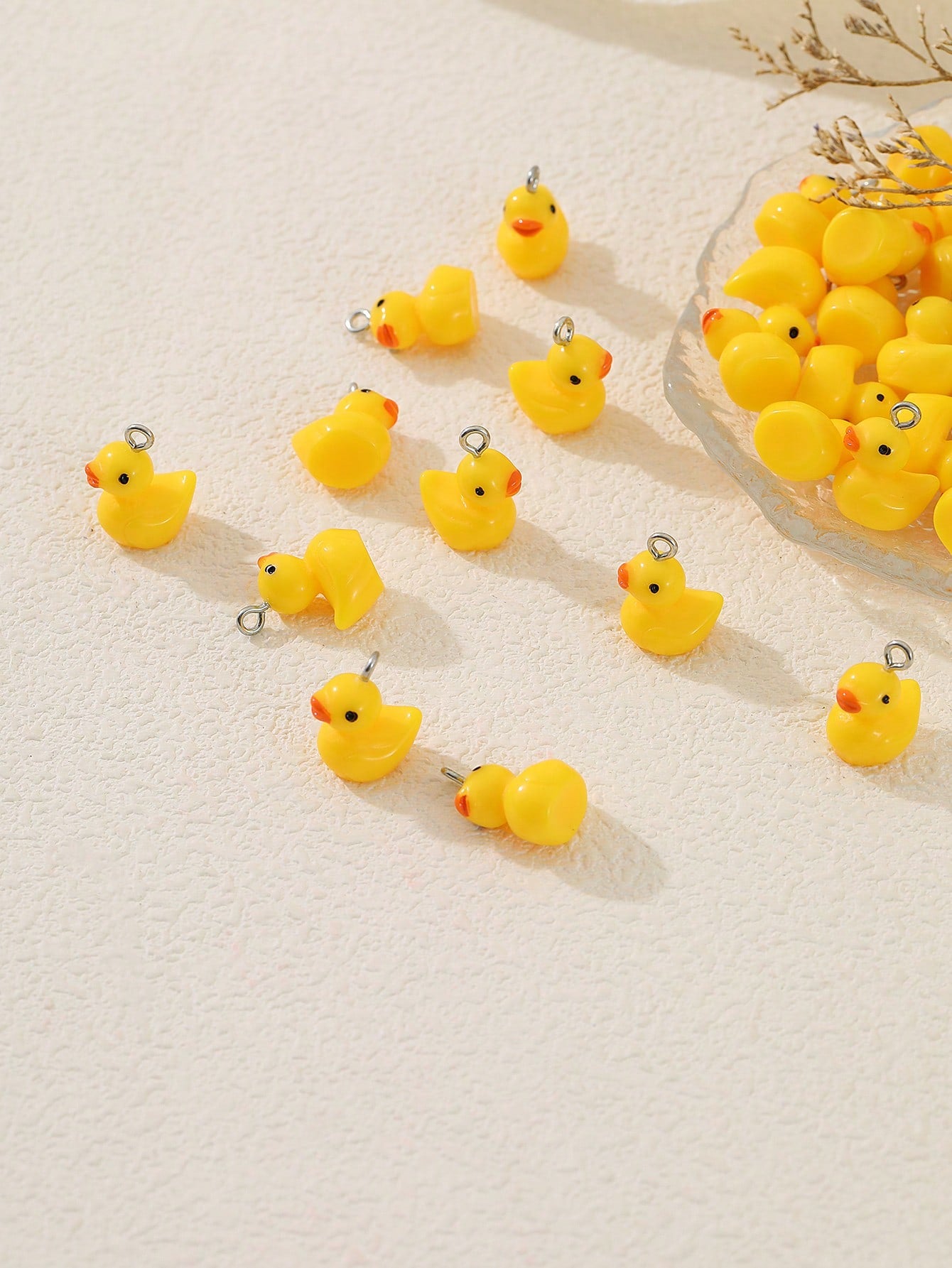 15pcs Resin Mini Duck Diy Jewelry Accessories For Earrings And Necklaces--1