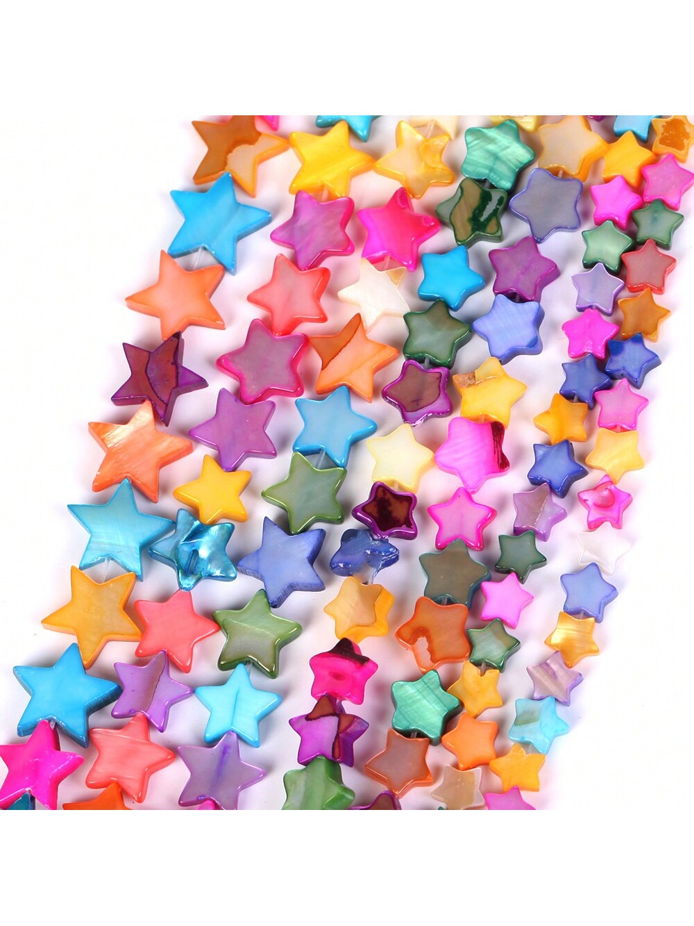 1 Strand Natural Colorful Star Love Heart Shell Mother Of Pearl Loose Spacer Beads For Jewelry Making DIY Bracelet Necklace Handmade 6/8mm--1