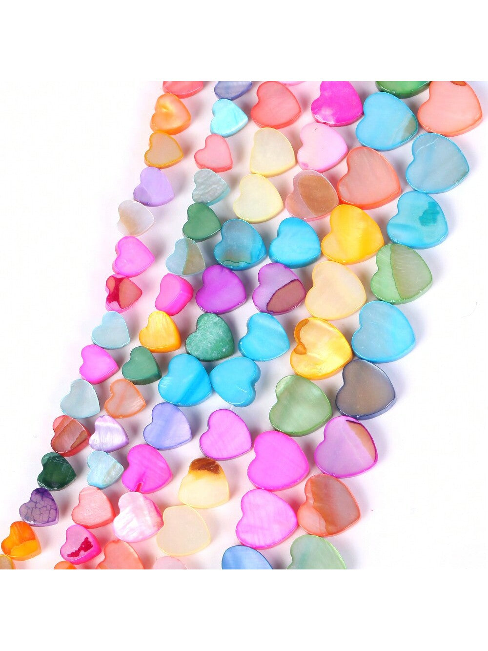 1 Strand Natural Colorful Star Love Heart Shell Mother Of Pearl Loose Spacer Beads For Jewelry Making DIY Bracelet Necklace Handmade 6/8mm--1