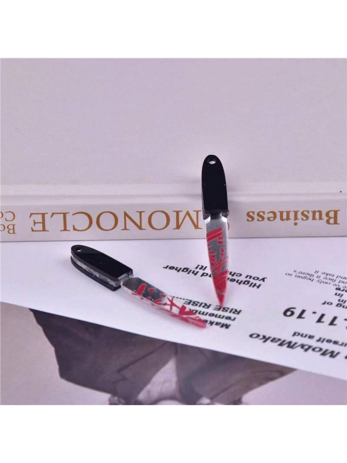 10pcs Halloween Acrylic Jewelry Dagger Diy Pendant Earring Necklace Making Accessories--1