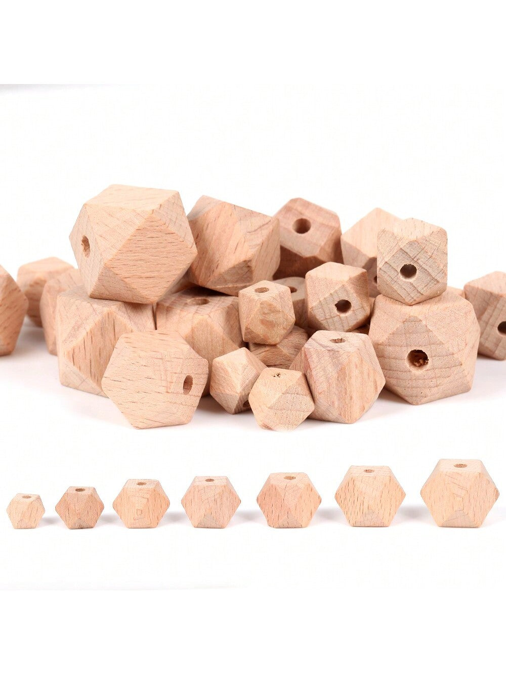 1 pack DIY 4-50mm Natural Wood Beads Round Spacer Wooden Pearl Lead-Free Balls Charms For Jewelry Making Handmade Accessories1-1000pcs-Ginger-1