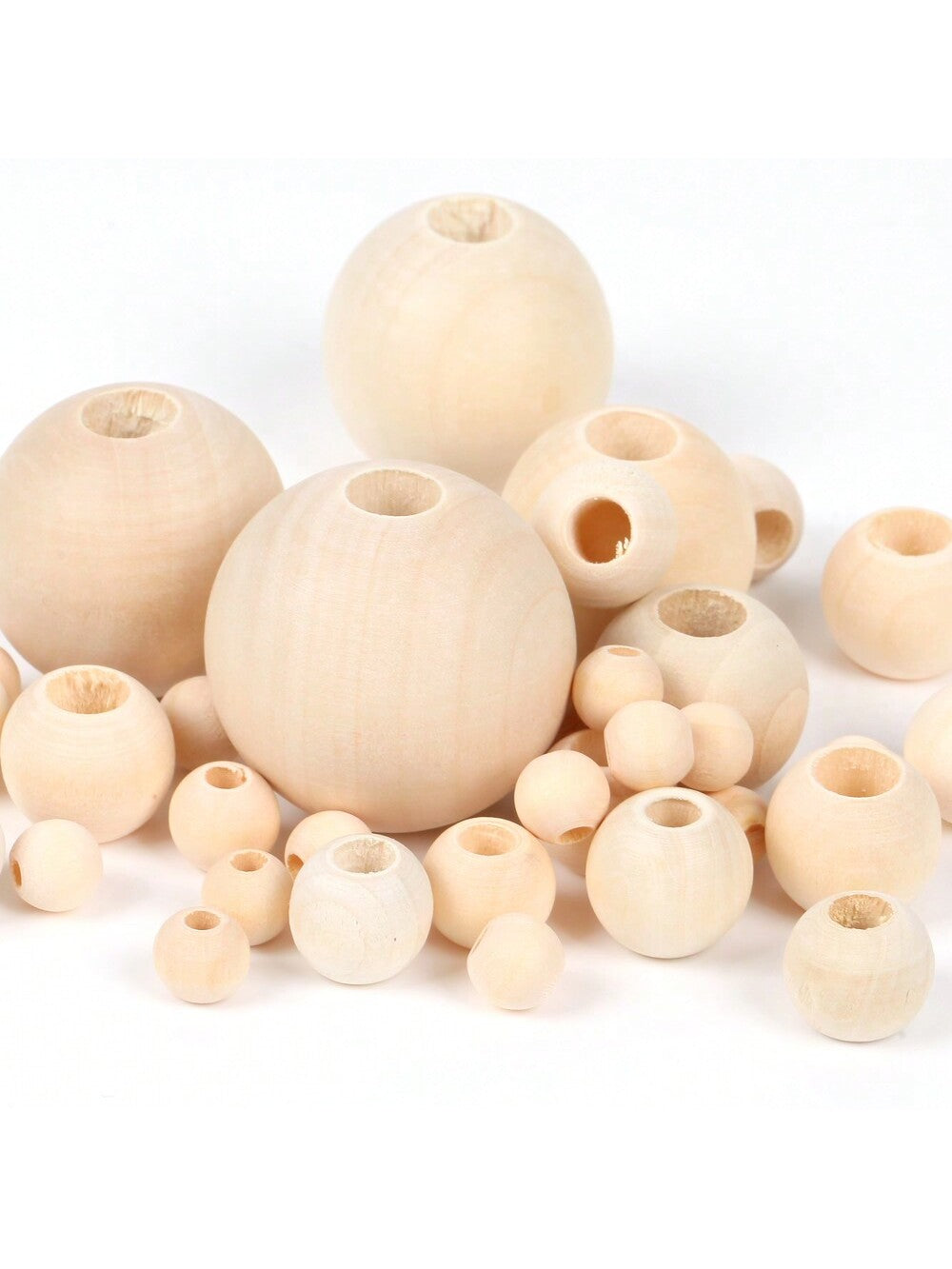 1 pack DIY 4-50mm Natural Wood Beads Round Spacer Wooden Pearl Lead-Free Balls Charms For Jewelry Making Handmade Accessories 1-1000pcs-Ginger-1