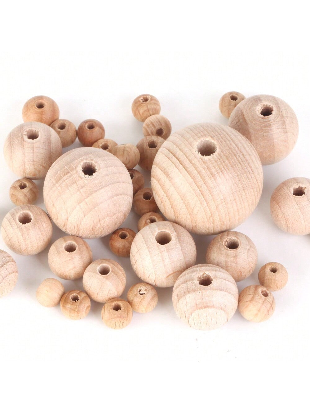 1 pack DIY 4-50mm Natural Wood Beads Round Spacer Wooden Pearl Lead-Free Balls Charms For Jewelry Making Handmade Accessories1-1000pcs-Ginger-1