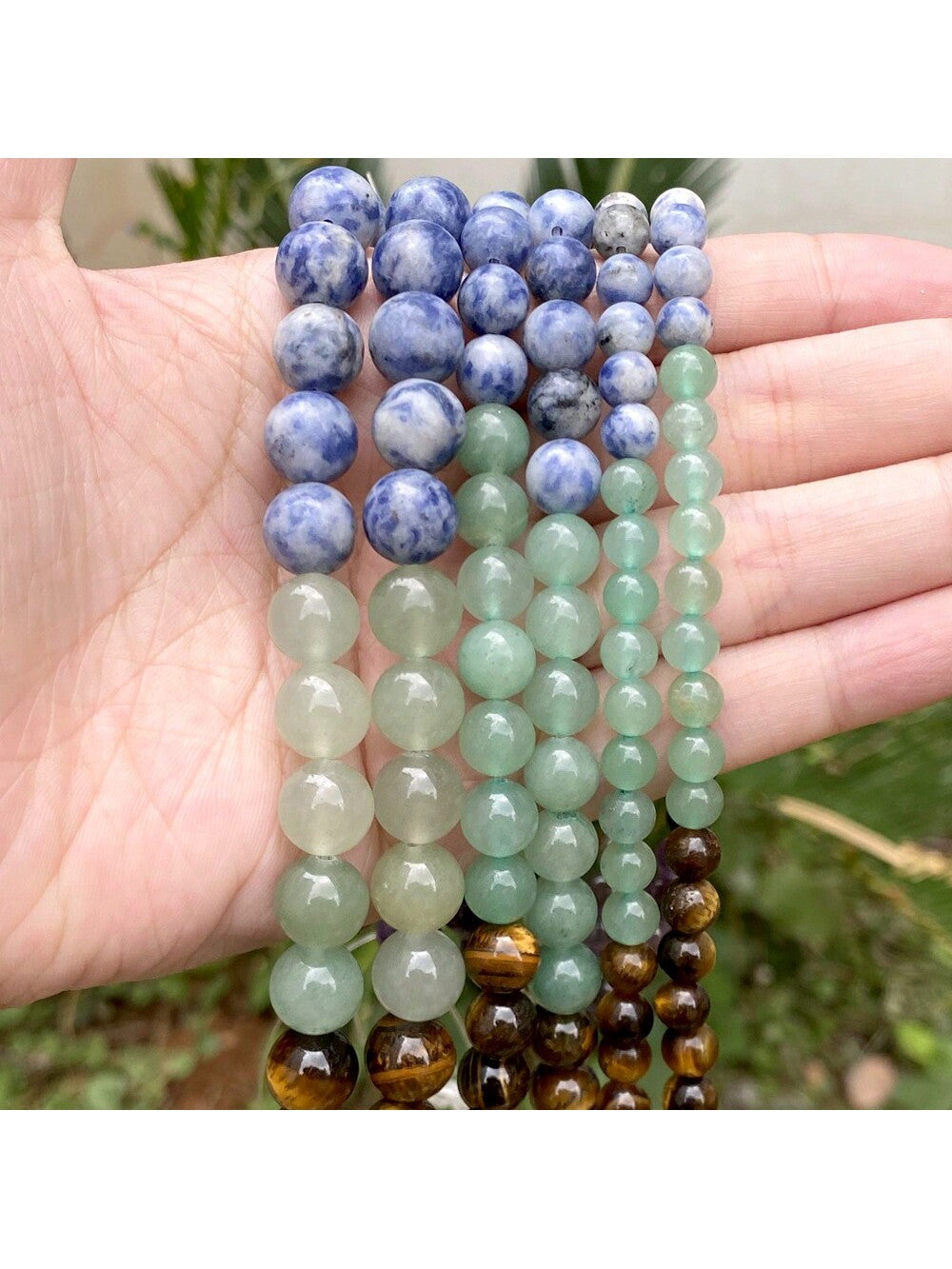 1 Strand 4/6/8/10mm Natural Stone Beads Colorful 7Chakras Round Spacer Loose Beads For Jewelry Making Beadwork DIY Bracelet Necklace 15-Multicolor-1