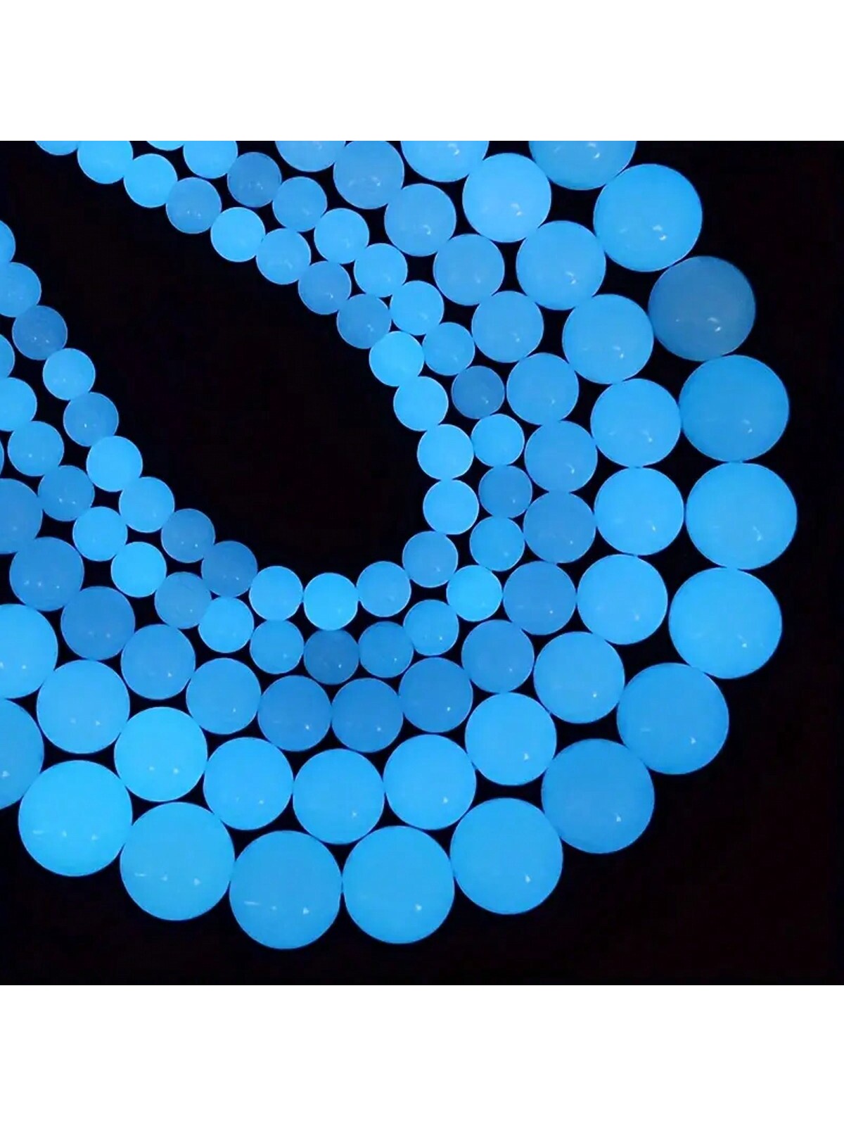 Multi-sized Luminous Stone Loose Beads Shining Round Beads Diy Bracelet Jewelry Basic Accessories-Blue-1