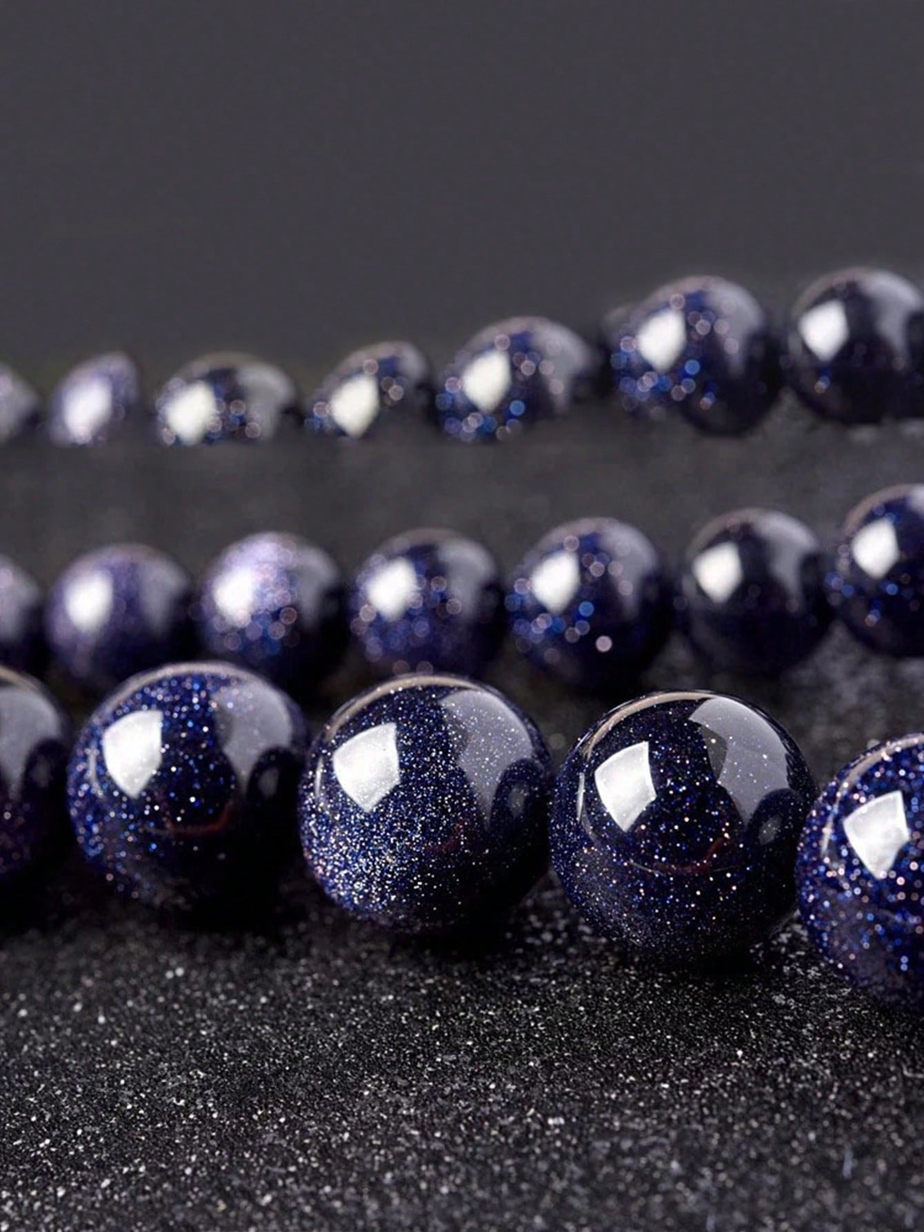 Dream Blue Sandstone Beads For Jewelry Making-Blue-1