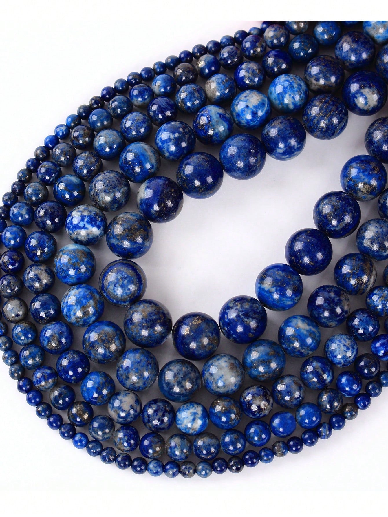 100% Natural Stone lapis lazuli Beads For Jewelry Bracelet Necklace Making-Blue-1