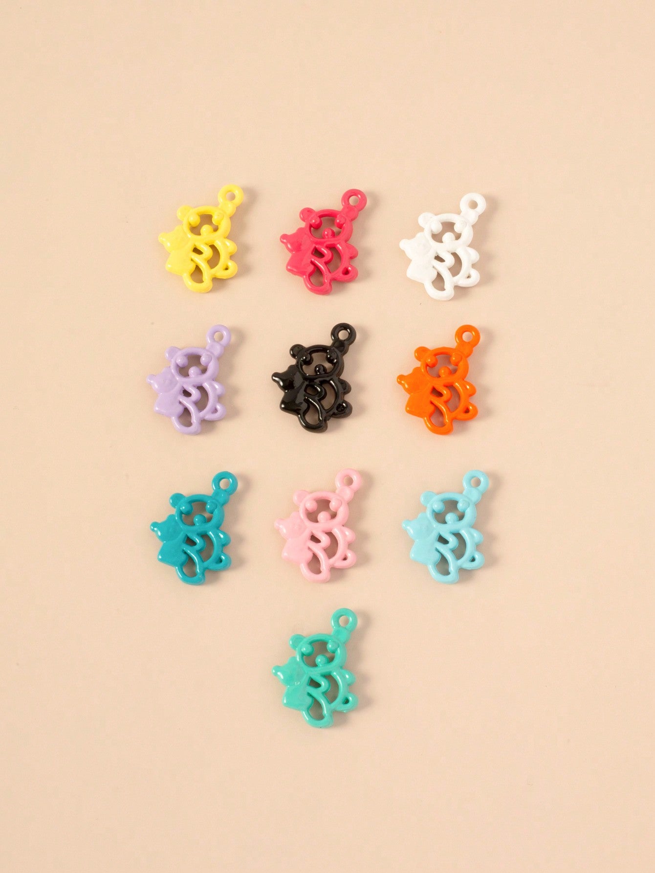 10pcs Colorful Koala Shaped Diy Jewelry Pendant Accessories-Multicolor-1