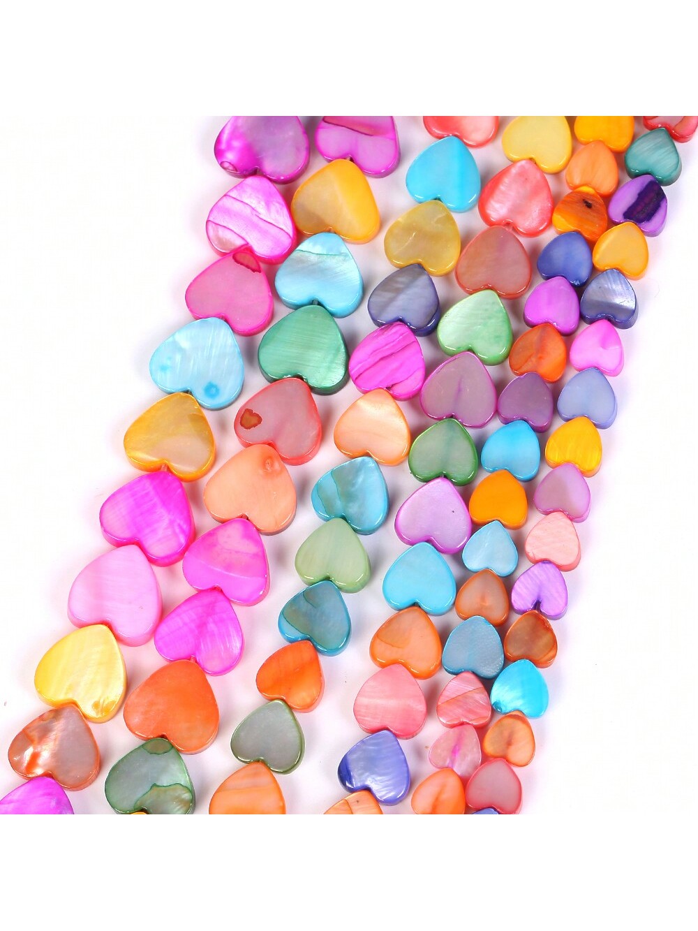 1 Strand Natural Colorful Star Love Heart Shell Mother Of Pearl Loose Spacer Beads For Jewelry Making DIY Bracelet Necklace Handmade 6/8mm--1